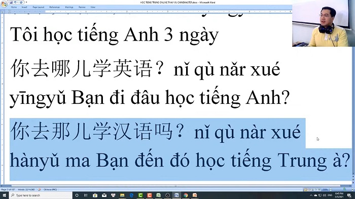 Thi thử HSK online TiengTrungHSK bài tập 6