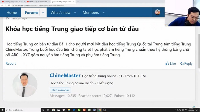 Thi thử HSK online TiengTrungHSK bài tập 1