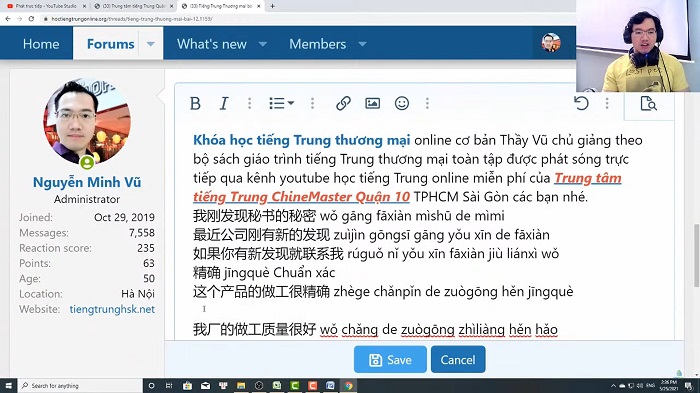 Giáo án giảng dạy lớp luyện thi HSK 9 cấp của Thầy Vũ
